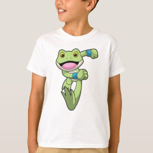 Frog at Running with Sweatband T-Shirt