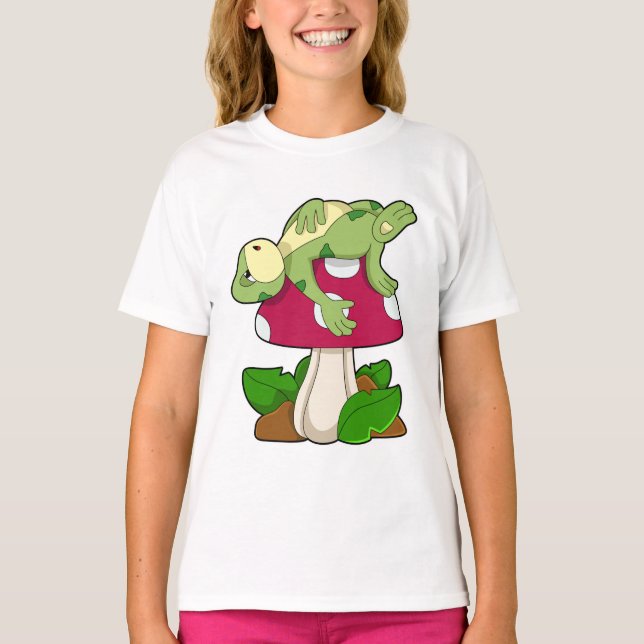 Frog at Sleeping with Mushroom T-Shirt (Front)