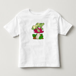 Frog at Sleeping with Mushroom Toddler T-Shirt