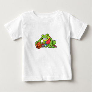 Frog at Sports with Basketball Baby T-Shirt