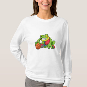 Frog at Sports with Basketball T-Shirt