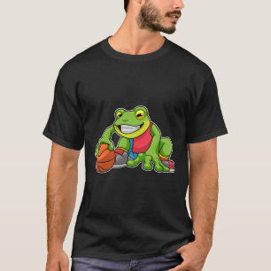 Frog at Sports with Basketball T-Shirt