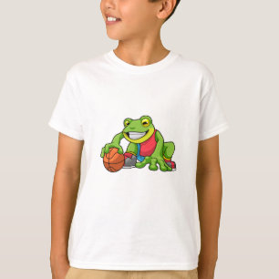 Frog at Sports with Basketball T-Shirt