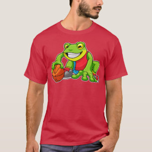 Frog at Sports with Basketball T-Shirt