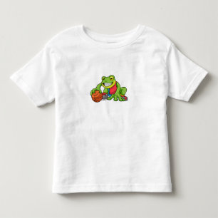 Frog at Sports with Basketball Toddler T-Shirt