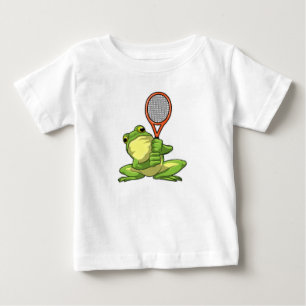 Frog at Tennis with Tennis racket Baby T-Shirt