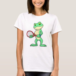 Frog at Tennis with Tennis racket T-Shirt