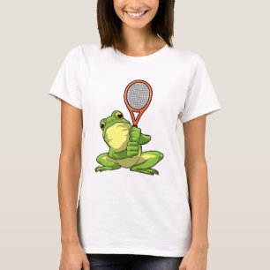 Frog at Tennis with Tennis racket T-Shirt