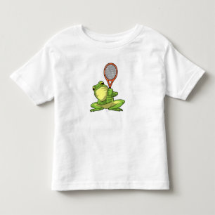 Frog at Tennis with Tennis racket Toddler T-Shirt
