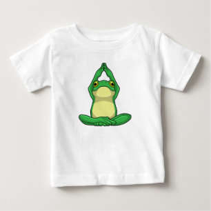 Frog at Yoga in Cross legged Baby T-Shirt
