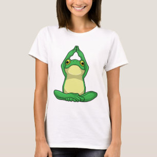 Frog at Yoga in Cross legged T-Shirt