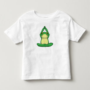 Frog at Yoga in Cross legged Toddler T-Shirt
