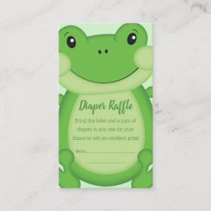 Frog Baby Shower Green Enclosure Card