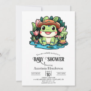 Frog Baby Shower Invitation