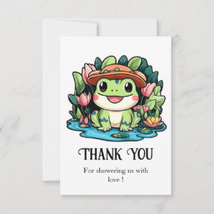 Frog Baby Shower Thank You Card