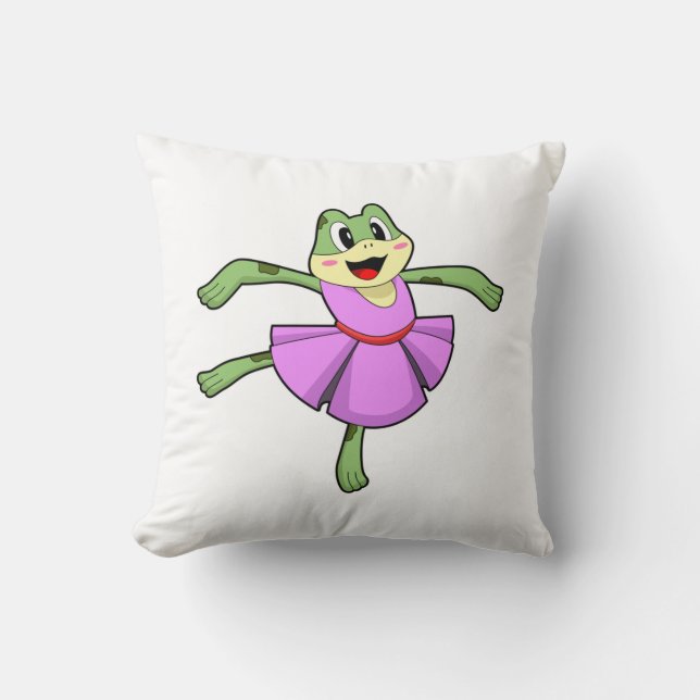 Frog Ballet Dance Cushion (Front)
