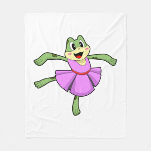 Frog Ballet Dance Fleece Blanket