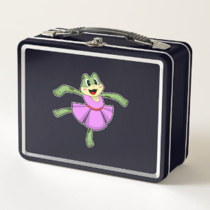 Frog Ballet Dance Metal Lunch Box