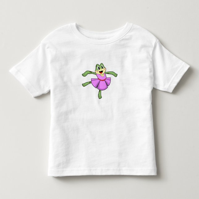 Frog Ballet Dance Toddler T-Shirt (Front)