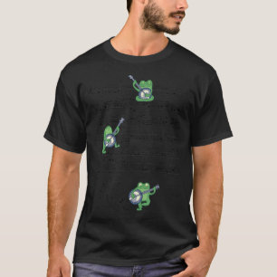 Frog banjo Frog Music frog lover frog playing banj T-Shirt