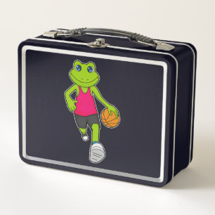 Frog Basketball player Basketball Metal Lunch Box