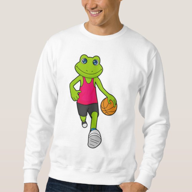 Frog Basketball player Basketball Sweatshirt (Front)