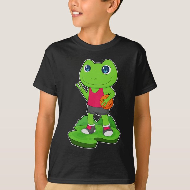 Frog Basketball player Basketball T-Shirt (Front)
