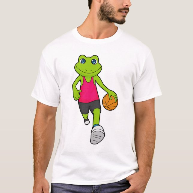 Frog Basketball player Basketball T-Shirt (Front)