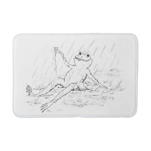 frog bath mat