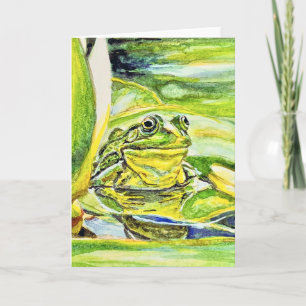 'Frog Bathing' - Thank You Card