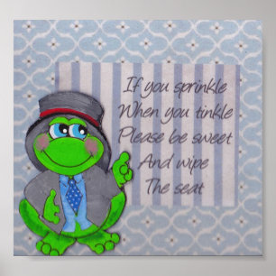 Frog Bathroom Rules Wall Decor Frog Theme