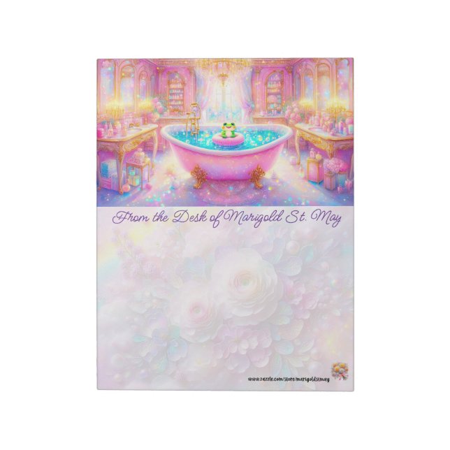 Frog Bathtub Notepad (Rotated)