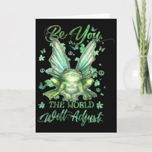 Frog Be You The World Will Adjust St Patricks Day Card