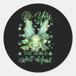 Frog Be You The World Will Adjust St Patricks Day Classic Round Sticker