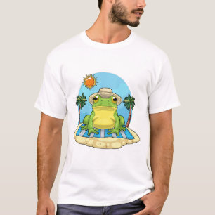 Frog Beach Palm trees Summer T-Shirt