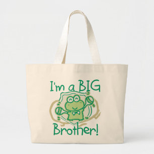 Frog Big Brother Large Tote Bag