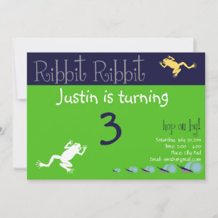 Frog Birthday Invitation