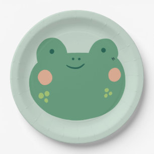 Frog Birthday Kids  Paper Plate