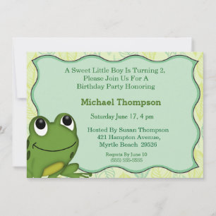 Frog Birthday Party Invitation