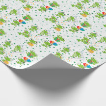 Frog Birthday Wrapping Paper