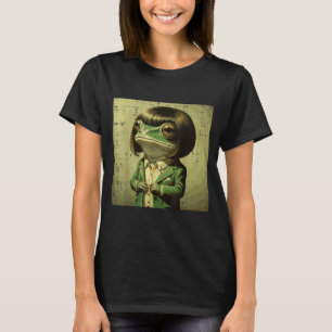 Frog Bob Haircut Bangs Wig Funny Meme Animal Men T-Shirt