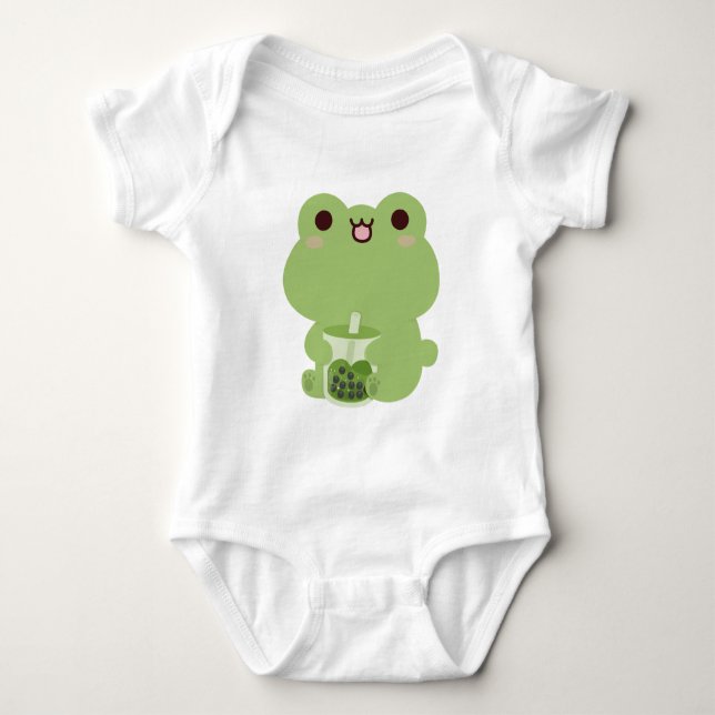 Frog Boba Baby Bodysuit (Front)