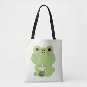 Frog Boba Tote Bag