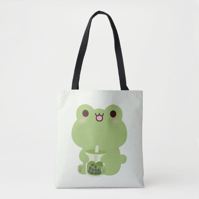 Frog Boba Tote Bag (Front)