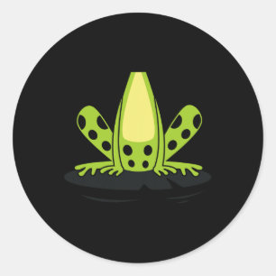 Frog Body Costume Cute Easy Reptile Halloween Gift Classic Round Sticker
