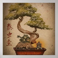 Frog Bonsai Tree Art Design | Ideal Gift