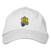 Frog Bowling Pins Embroidered Cap
