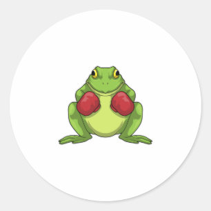 Frog Boxer Boxing gloves Classic Round Sticker
