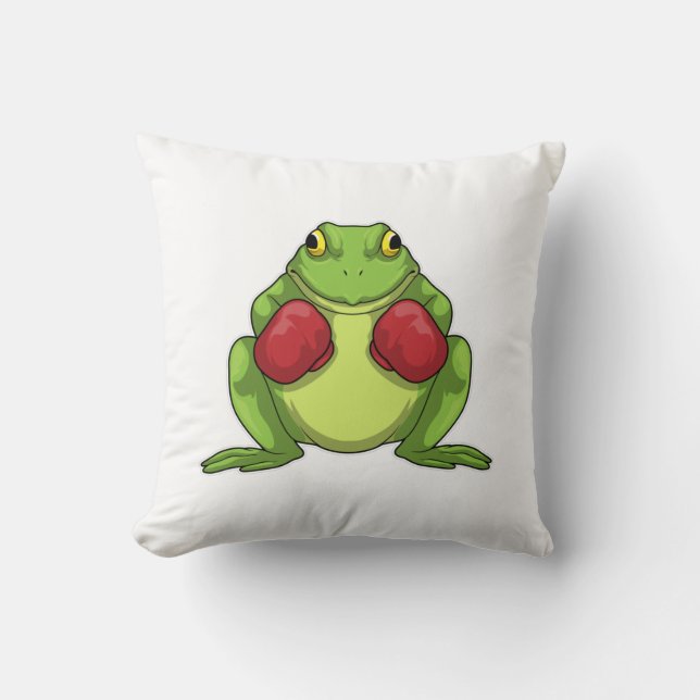 Frog Boxer Boxing gloves Cushion (Front)