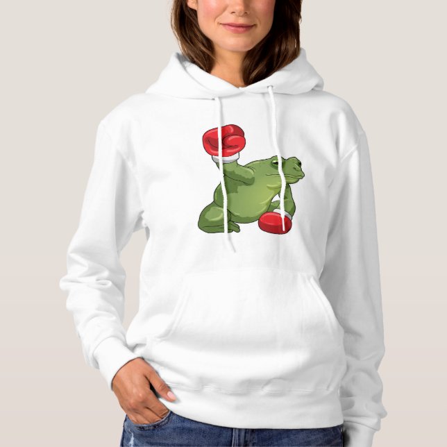 Frog Boxer Boxing gloves Hoodie (Front)